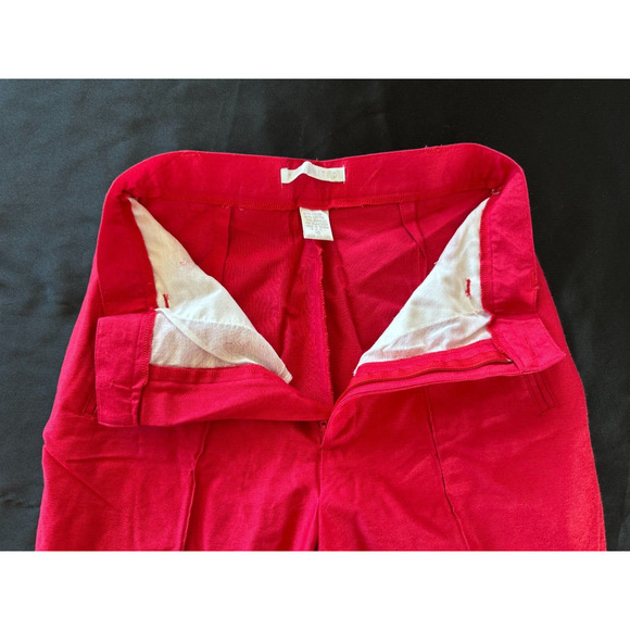 The Limited Vintage 80s Stirrup Pants Red Rayon Blend Spandex Stretch Sz 10 - Picture 6 of 8